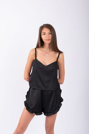 Црни кратки женски пижами